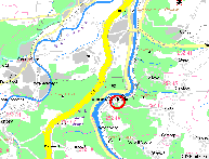 Mapa okolí Vraného